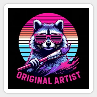 Raccoon artist Magnet